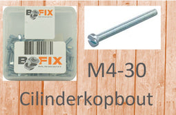 Bofix Cilinderkopbout M4x30 verzinkt (50st)