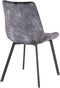 By-Olaf Eetkamerstoel Austin velvet Antraciet - slanke metalen poten - industrieel design - velours