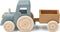 Liewood Clement Tractor met aanhangwagen houten speelgoed - Blue Fog