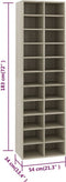 vidaXL Schoenenkast - 54x34x183 cm - 22 vakken - Sonoma eiken