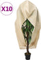 vidaXL - Plantenhoezen - met - ritssluiting - 10 - st - 70 - g/m² - 1x1,55 - m