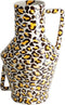 Return to Sender | Vaas Large 45 cm Leopard print handgeschilderd met handvat - Bloemenvaas