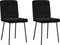 vidaXL - Eetkamerstoelen - 2 - st - fluweel - zwart