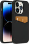 Accezz iPhone 14 Pro - Back Cover - Premium Leather Card Slot - Zwart