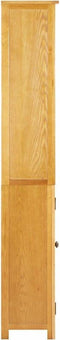 vidaXL - Boekenkast - met - 2 - deuren - 70x30x180 - cm - massief - eikenhout