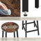 tectake® Barkruk Corby - Set van 2 - Ronde Bistrokruk - Industrieel design - MDF-hout - Donkerbruin (set van 2)