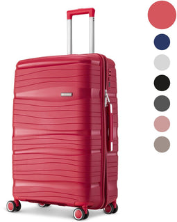 SKYCASES Travel One - 24-inch Medium Reiskoffer - Lichtgewicht Waterdicht Cijferslot - Rood V2