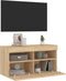 vidaXL - Tv-wandmeubel - met - LED-verlichting - 80x30x40 - cm - sonoma - eikenkleur