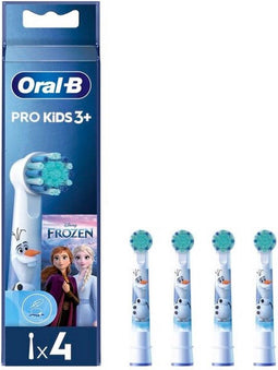 Oral-B Pro Kids - Opzetborstels - Disney Frozen - Zachte reiniging voor kindertanden (4 stuks)