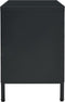 vidaXL - Tv-meubel - 105x35x52 - cm - staal - en - glas - zwart