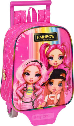 Schoolrugzak met Wielen Rainbow High Fuchsia (22 x 28 x 10 cm)