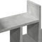 Bureau organiser 34,5x15,5x35,5 cm bewerkt hout betongrijs