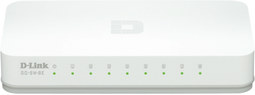 D-Link 8-Port - Unmanaged Switch - 8x Ethernet 100Mbps - Jumbo frames - 1Gbps