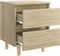 vidaXL - Nachtkastje - 40x35x50 - cm - bewerkt - hout - sonoma - eikenkleurig