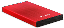 TooQ TQE-2527R - Externe Behuizing - USB 3.0 - Rood