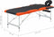 vidaXL - Massagetafel - inklapbaar - 2 - zones - aluminium - zwart - en - oranje