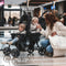 Deryan Elena - Luxe dubbele buggy - Compact lichtgewicht - Zwart