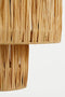 Mica Decorations Elisa Hanglamp - H30 x Ø35 cm - Raffia - Lichtbruin
