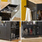 SoBuy FKW113-SCH - Keukenkast - Zwarte Multifunctionele Buffetkast met Wielen - 82 x 46 x 88 cm