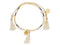 Scmyk BG-260 - Kralenarmband - Goud plated met parelmoerige en bruine kraaltjes - Multi