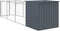 vidaXL - Hondenhok - met - ren - 110x405x110 - cm - gegalvaniseerd - staal - antraciet