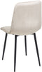 Set van 4 eetkamerstoelen POWELL Fluweel Beige