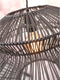 GOOD&MOJO Hanglamp Zanzibar - Rotan Zwart - Ø40x30cm - Modern - Hanglampen Eetkamer, Slaapkamer, Woonkamer