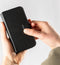 Accezz Samsung Galaxy S23 - Leather Bookcase 2-in-1 met MagSafe - Echt Nappa leer - Onyx Black