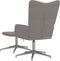 vidaXL Relaxstoel met voetenbank stof taupe