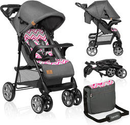 Lionelo Emma Plus - Buggy - Licht en Duurzaam - Verstelbare Rugleuning - XXL Luifel - Grijs