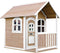 AXI Alex Speelhuis in Bruin/Wit - FSC hout - Houten Speelhuisje voor de tuin / buiten - Tuinhuisje met veranda voor kinderen - 10 jaar garantie