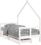 vidaXL - Kinderbedframe - met - lades - 80x160 - cm - massief - grenenhout - wit