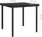 vidaXL - Tuintafel - 80x80x72 - cm - glas - en - staal - zwart