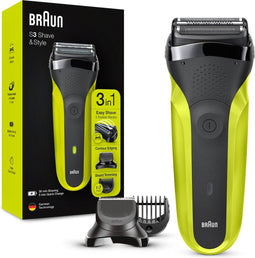 Braun Series 3 300BT - Elektrisch Scheerapparaat 3-in-1 - Zwart/Groen