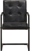 vidaXL - Eetkamerstoelen - 2 - st - echt - leer - zwart