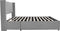 Juskys Savona - Gestoffeerd bed - 200 x 140 cm - Lichtgrijs - Incl. bedlade