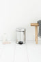 Brabantia NewIcon Prullenbak - 3 liter - Brilliant Steel