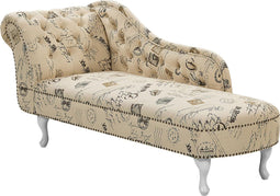 NIMES - Chaise longue - Beige - Linkerzijde - Polyester
