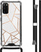 iMoshion Hoesje Geschikt voor Samsung Galaxy S20 Hoesje Met Koord - iMoshion Design Hoesje met Koord - Wit / Meerkleurig / Goud / White Graphic