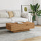 vidaXL - Salontafel - 100x49,5x31 - cm - bewerkt - hout - artisanaal - eikenkleur