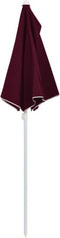 vidaXL - Parasol - half - met - paal - 180x90 - cm - bordeauxrood