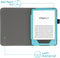 imoshion E-reader Hoesje - Geschikt voor Amazon Kindle (2022) 11th gen, Amazon Kindle (2024) - Vegan Leather Bookcase - Lichtblauw