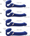 Strap-On-Me - Vibrerende Strapless Strap-on Voorbinddildo Met Luchtdruk Stimulatie - Paars