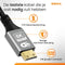 Drivv. Premium Mini HDMI naar HDMI Kabel 2.1 - 8K 60Hz / 4K 120Hz - Grijs - 2 meter