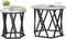 vidaXL - Nesting - Bijzettafels - 2 - stuks - Grijs - Sonoma - Hout