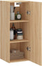 vidaXL - Wandkast - 34,5x34x90 - cm - bewerkt - hout - sonoma - eikenkleurig