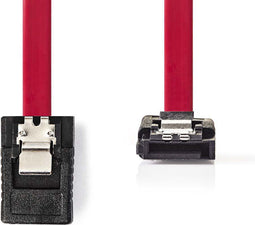 Nedis SATA Kabel - 3 Gbps - SATA 7-Pins Female - SATA 7-Pins Female - Vernikkeld - 0.50 m - Plat - PVC - Rood - Envelop