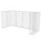 vidaXL - Schanskorf - drievoudige - vuilnisbak - ombouw - 250x100x120 - cm - staal
