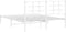 vidaXL - Bedframe - met - hoofdbord - metaal - wit - 160x200 - cm