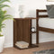 vidaXL - Nachtkastje - 46,5x29x61 - cm - bewerkt - hout - bruin - eikenkleur